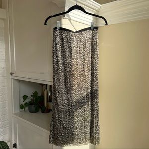 Anthropologie metallic skirt